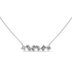 Multi Shape Diamond Bar Pendant