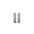 Emerald Cut Diamond Hoop Earrings