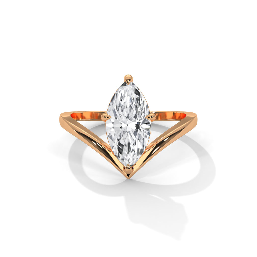 Marquise Cut Solitaire Engagement Ring
