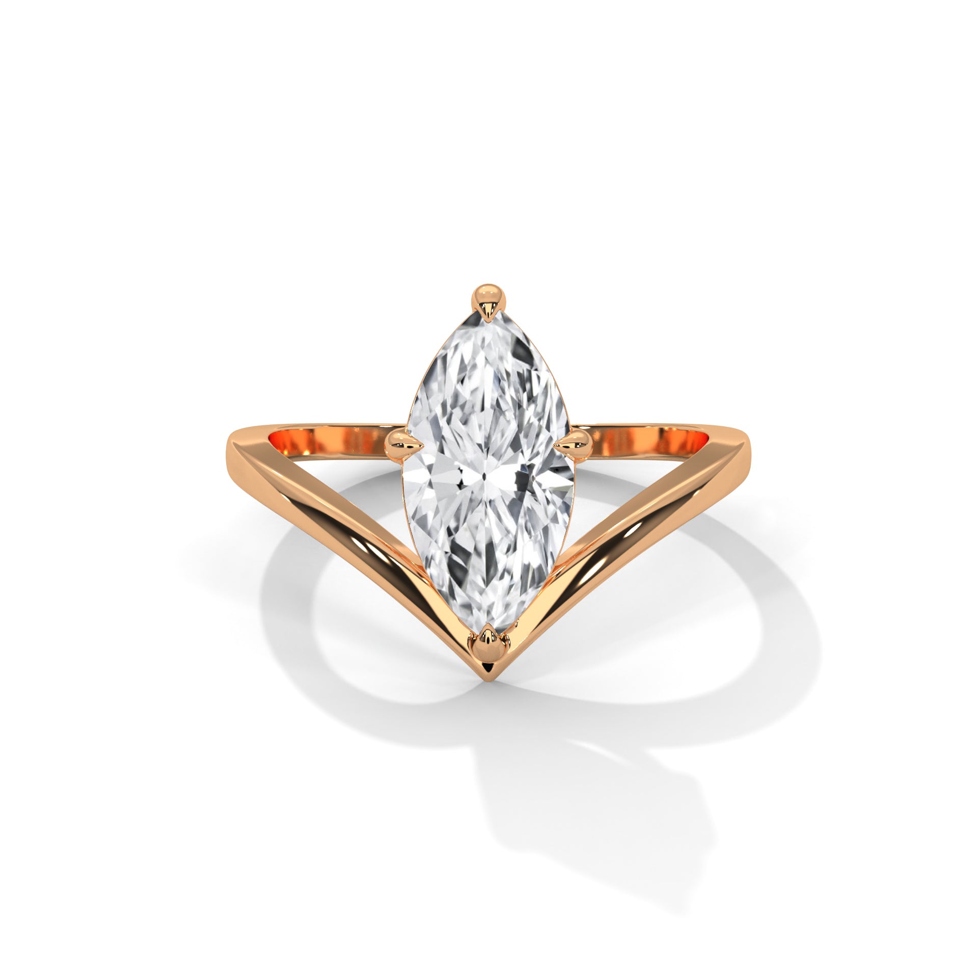 Marquise Cut Solitaire Engagement Ring