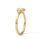 Emerald Cut Three Stone Diamond Engagement Ring