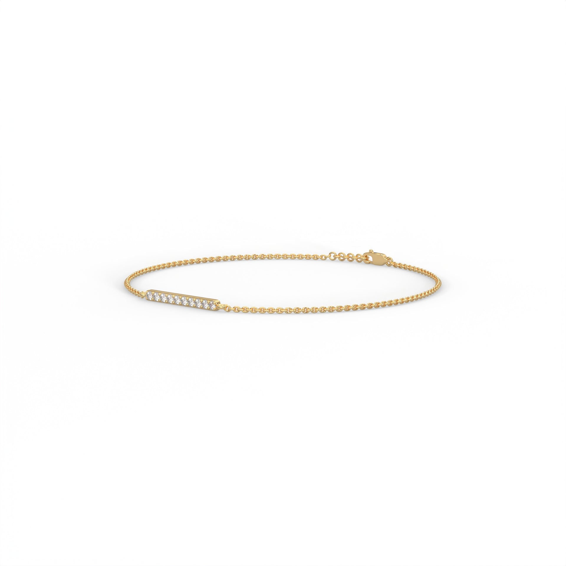 Diamond Bar Station Bracelet