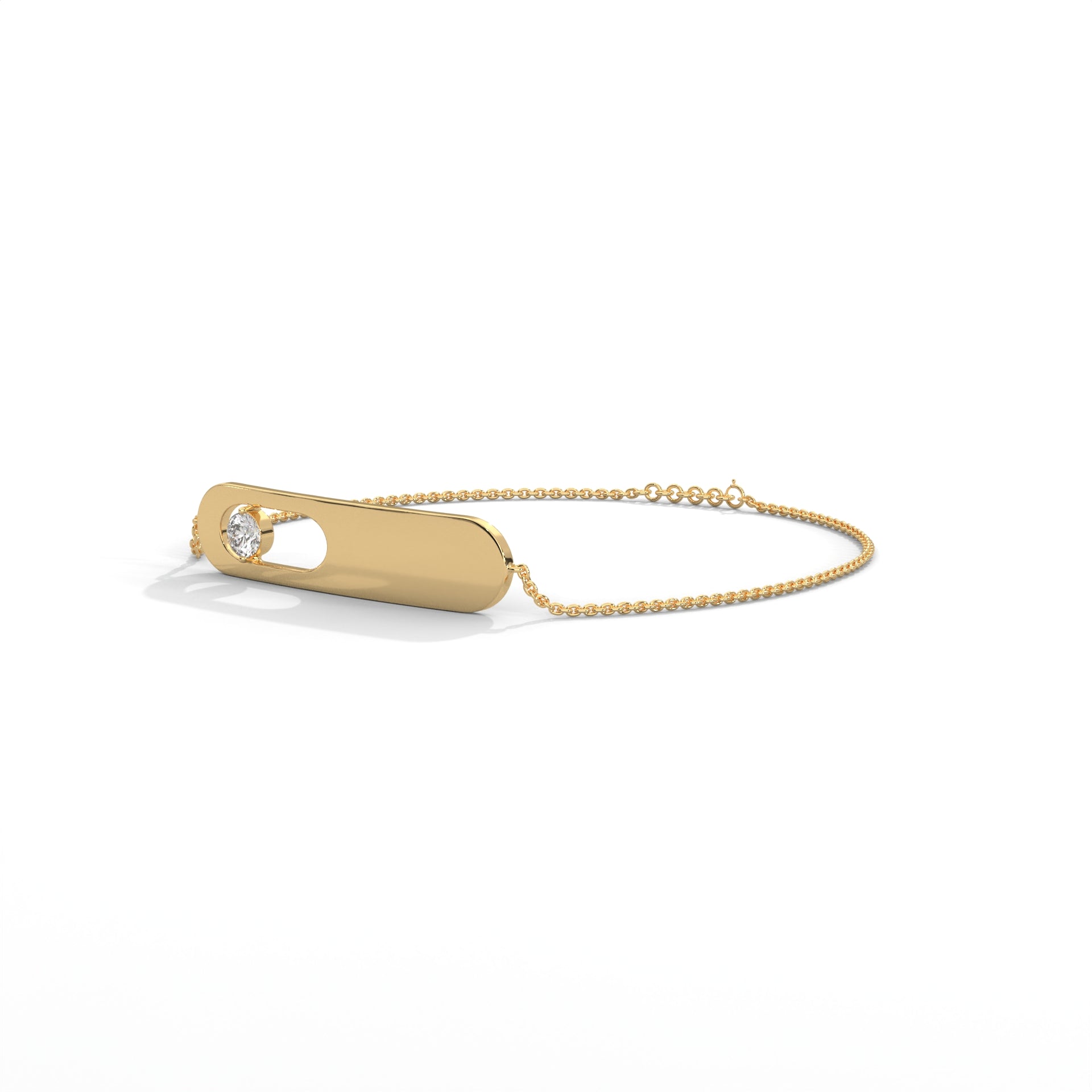 Floating Diamond Bar Bracelet