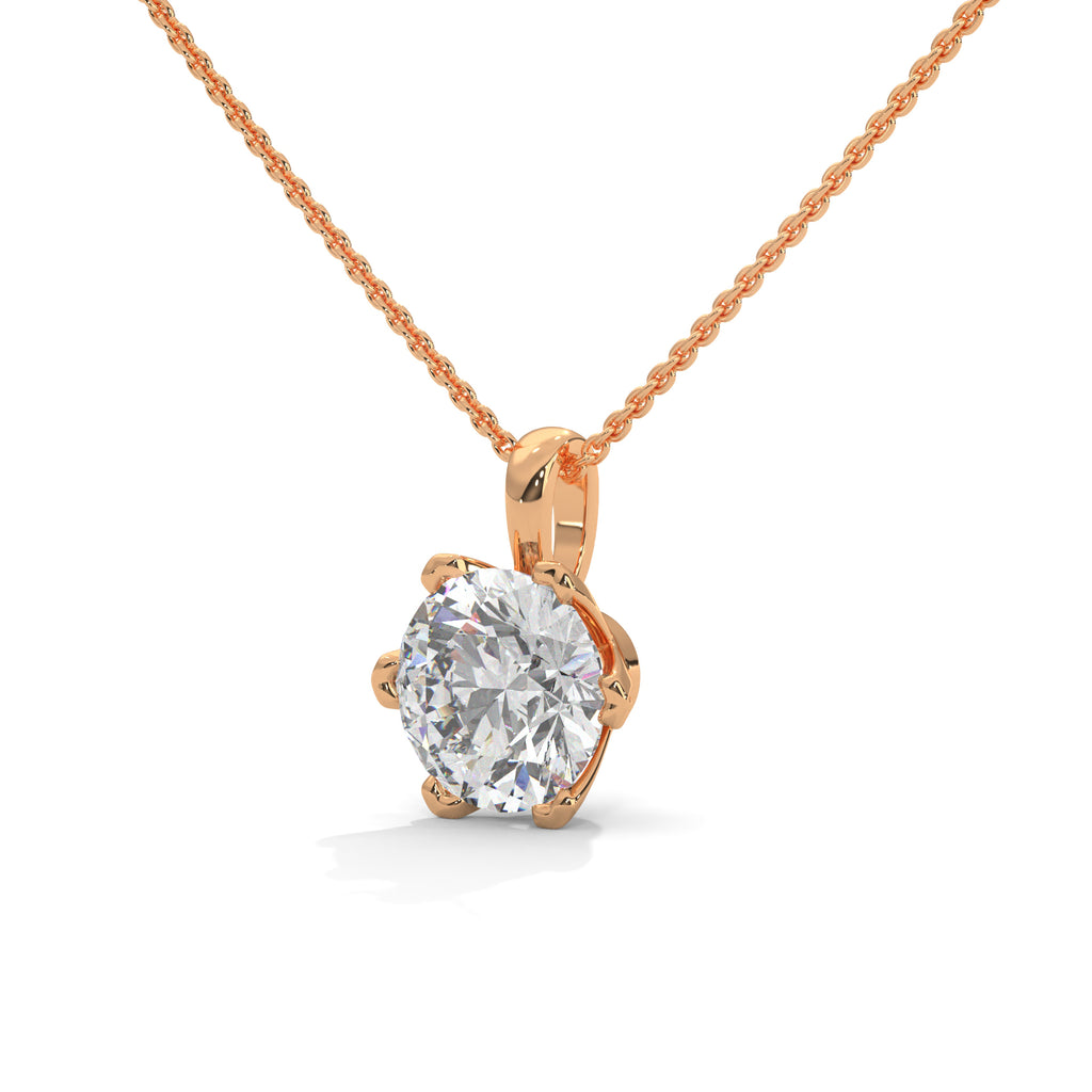 Round Solitaire Diamond Pendant
