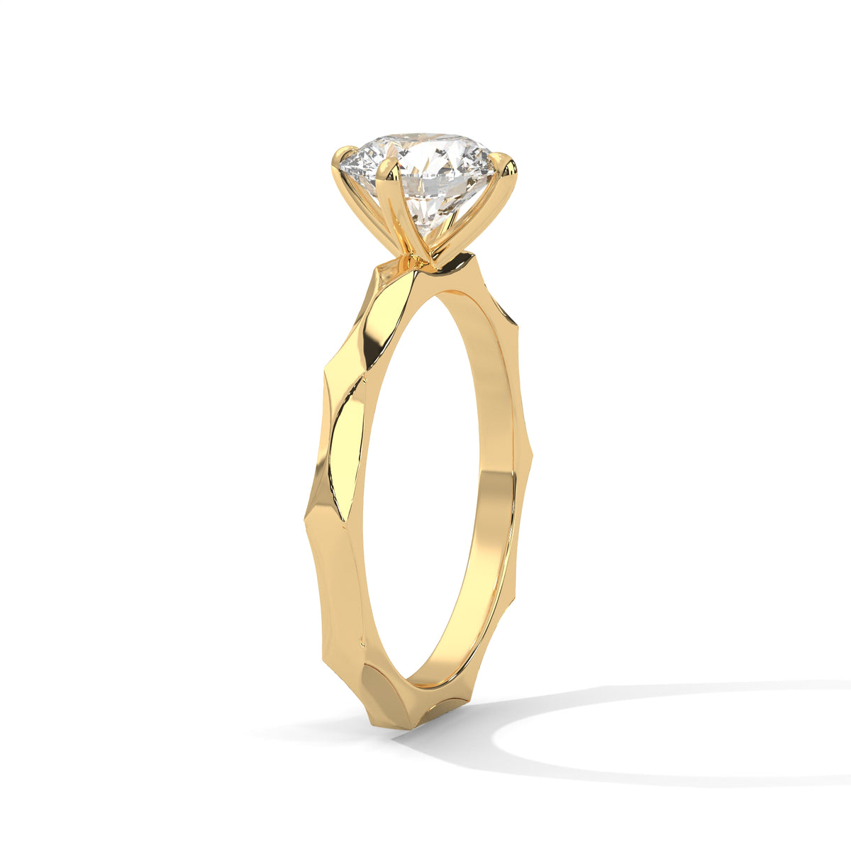 Round brilliant solitaire engagement ring, gallery image — Jewelix Atelier