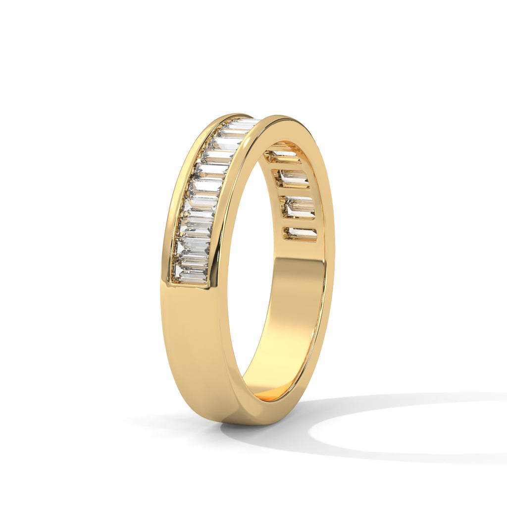Baguette Cut Channel Set Wedding Band
