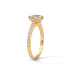 Pear Cut Diamond Pavé Engagement Ring