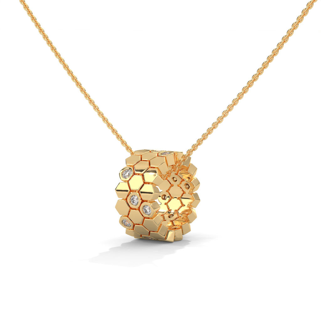 Honeycomb Diamond Pendant