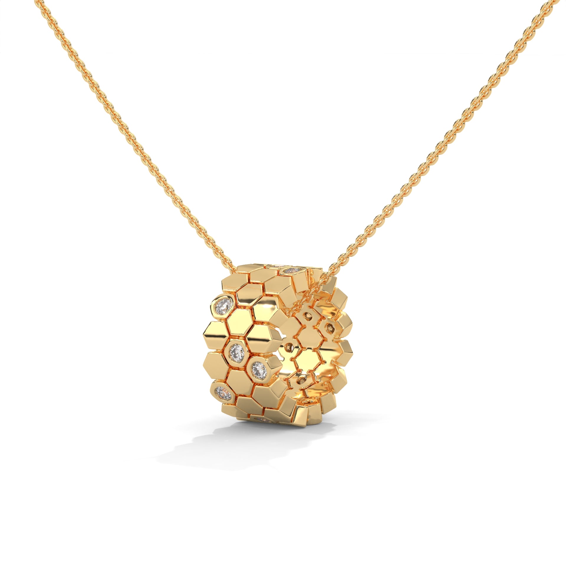 Honeycomb Diamond Pendant