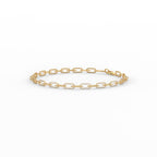 Diamond Paperclip Link Bracelet