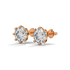 Round Brilliant Solitaire Diamond Stud Earrings