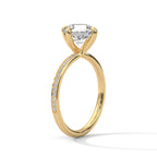 Round Cut Diamond Pavé Engagement Ring