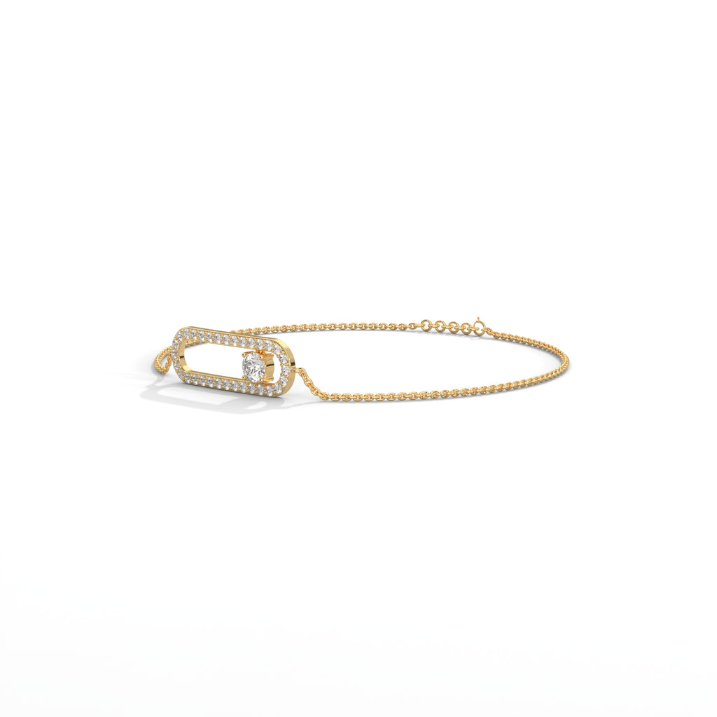 Diamond Paperclip Bracelet