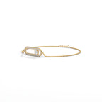 Diamond Paperclip Bracelet