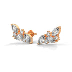Marquise Diamond Cluster Stud Earrings