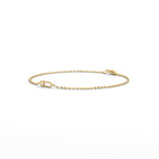 Floating Diamond Paperclip Bracelet