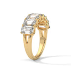 Emerald Cut Seven Stone Diamond Anniversary Ring