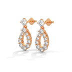 Diamond Teardrop Drop Earrings