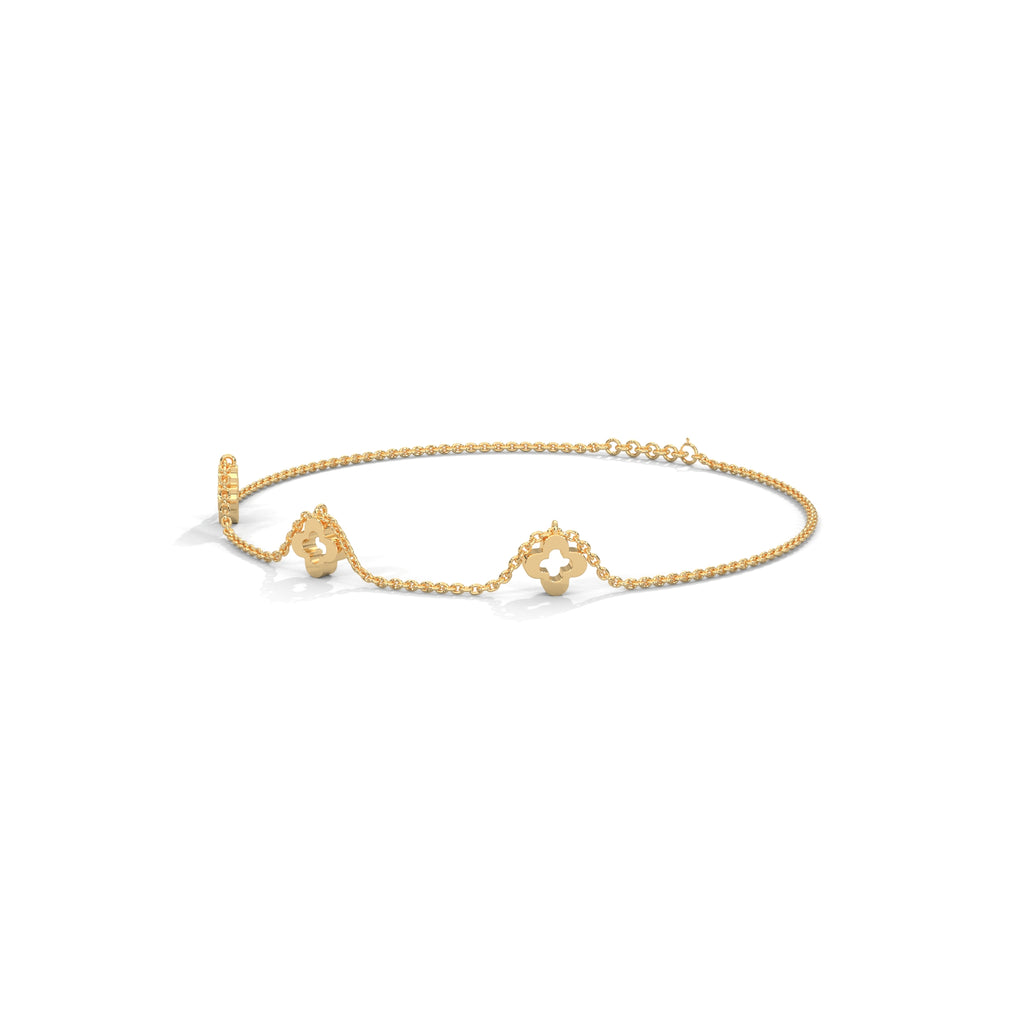 Triple Clover Station Bracelet