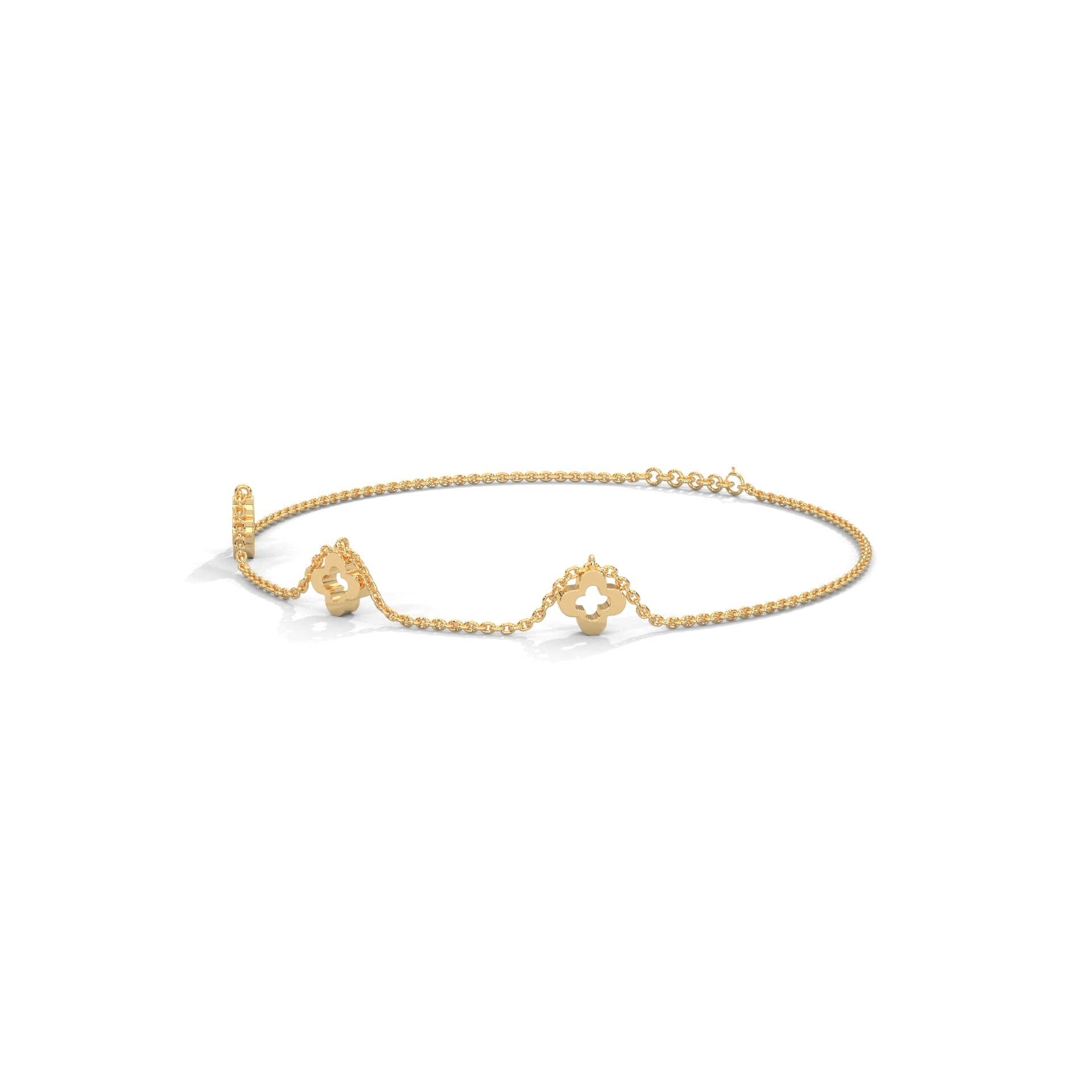 Triple Clover Station Bracelet