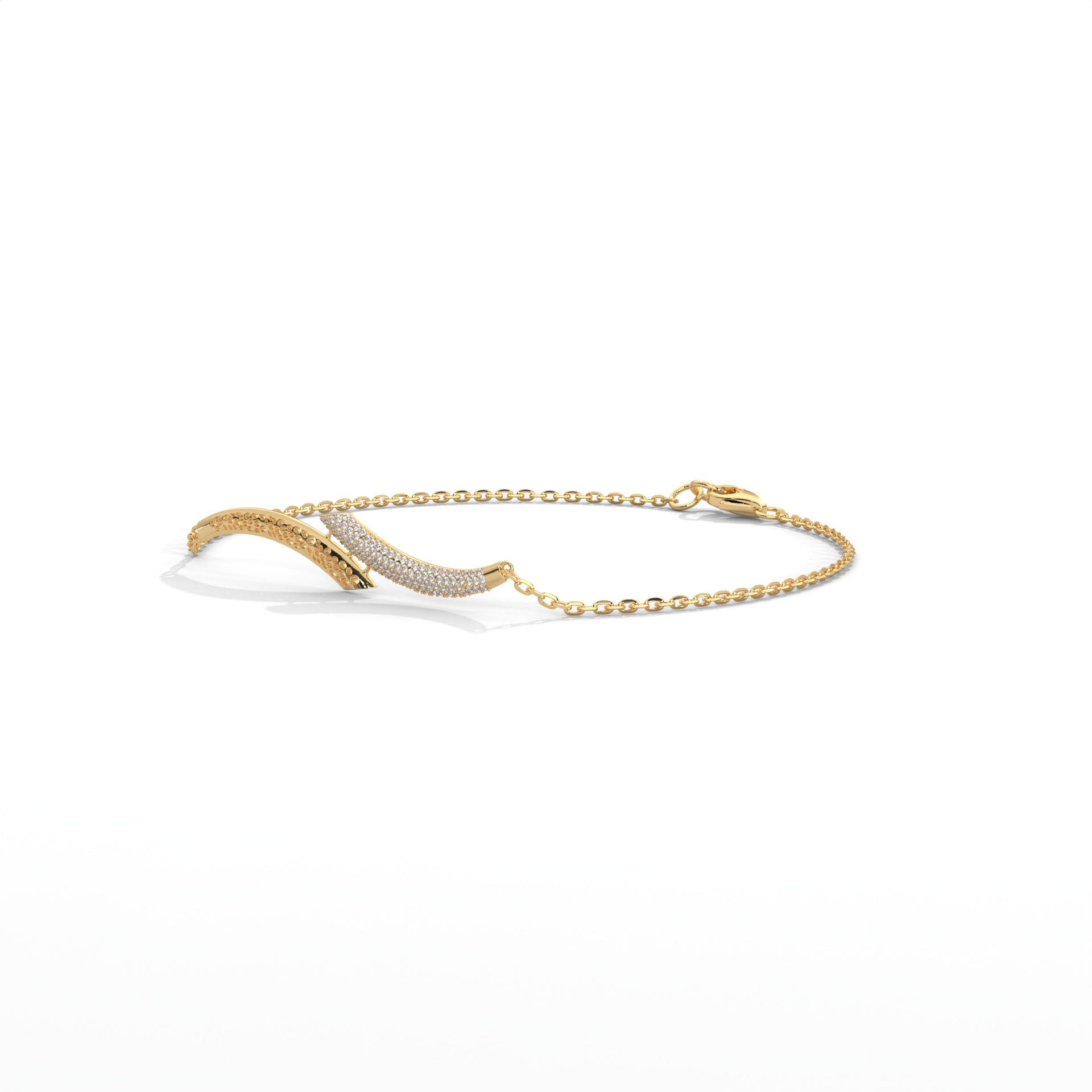 Pavé Wave Diamond Bracelet