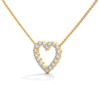 Open Heart Diamond Pendant