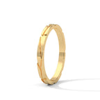 Faceted Gold Wedding Band
