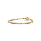 Emerald & Oval Diamond Tennis Bracelet