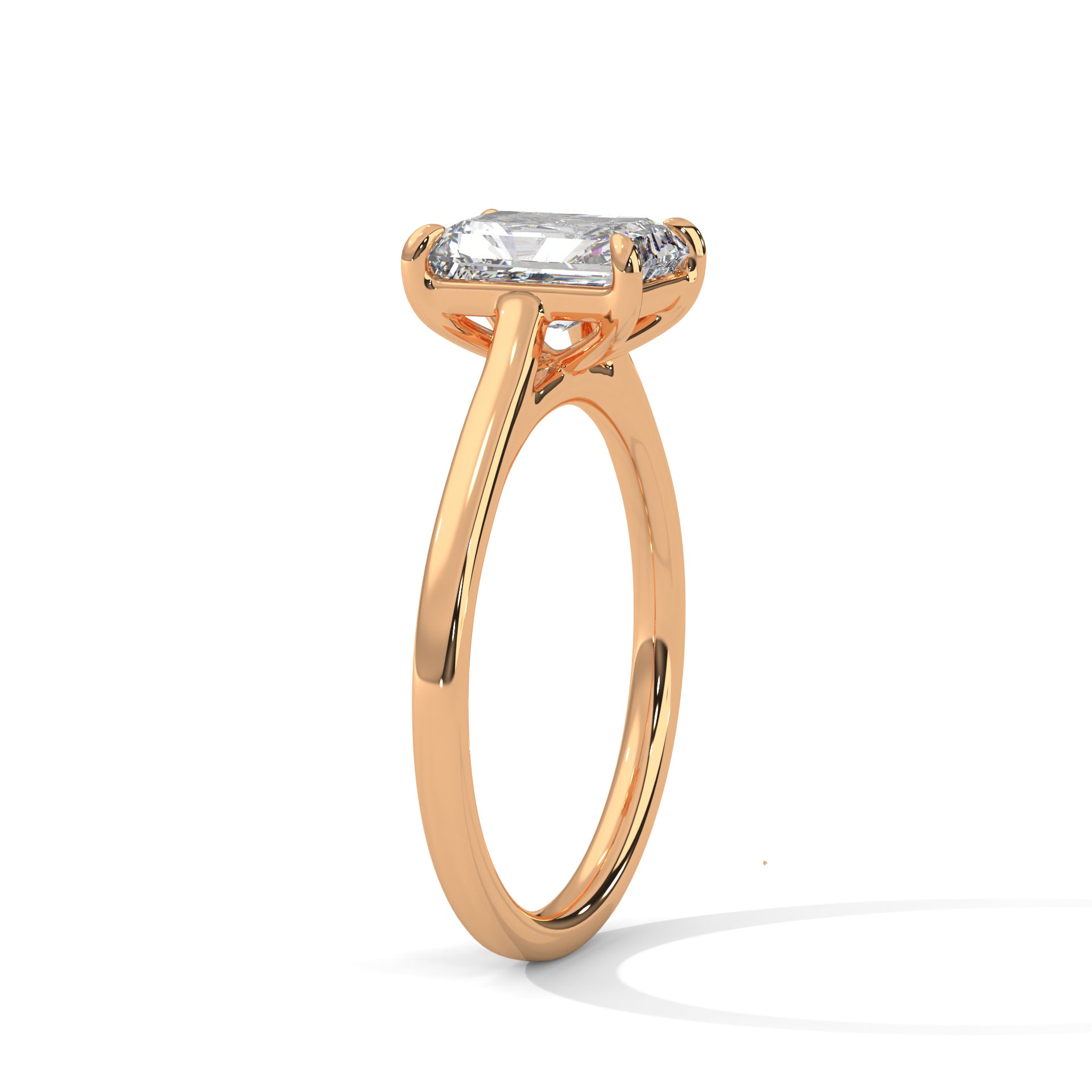 Emerald Cut Solitaire Engagement Ring