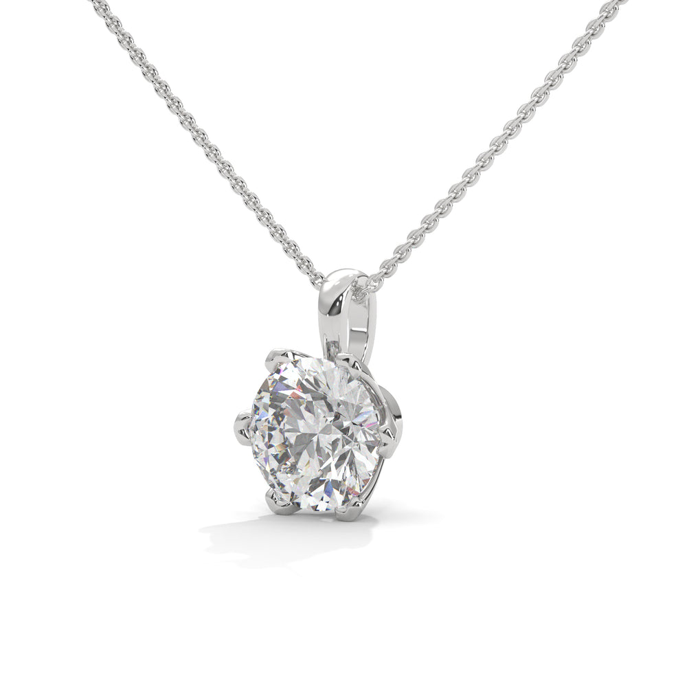 Round Solitaire Diamond Pendant
