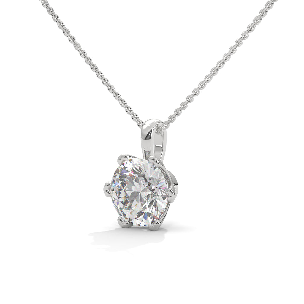 Round Solitaire Diamond Pendant