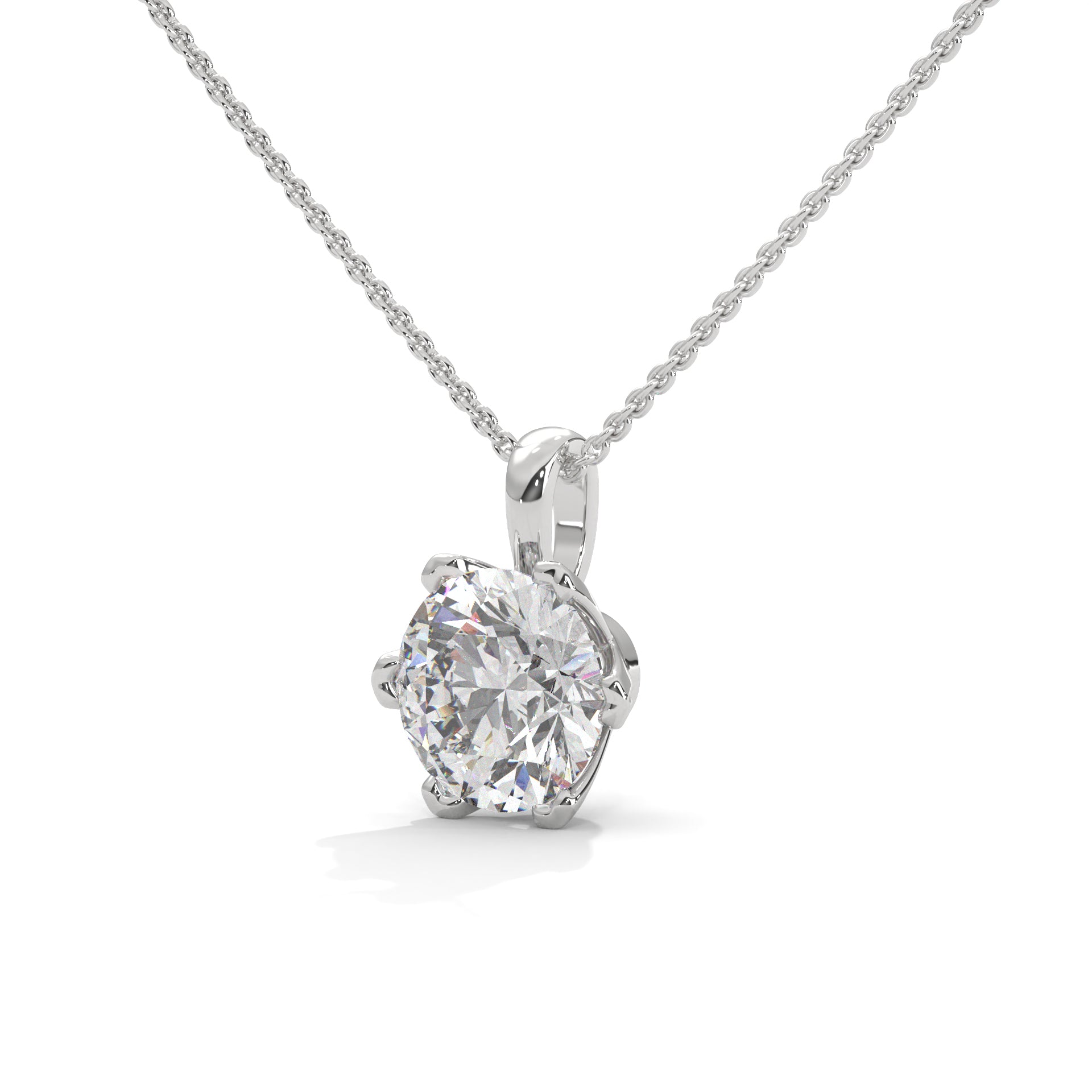 Round Solitaire Diamond Pendant