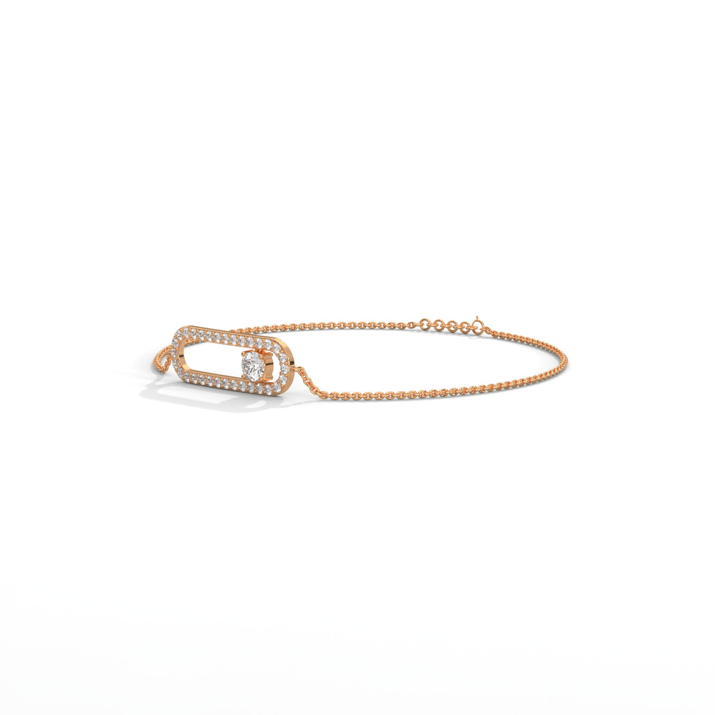 Diamond Paperclip Bracelet