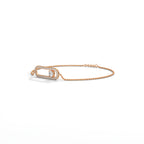 Diamond Paperclip Bracelet