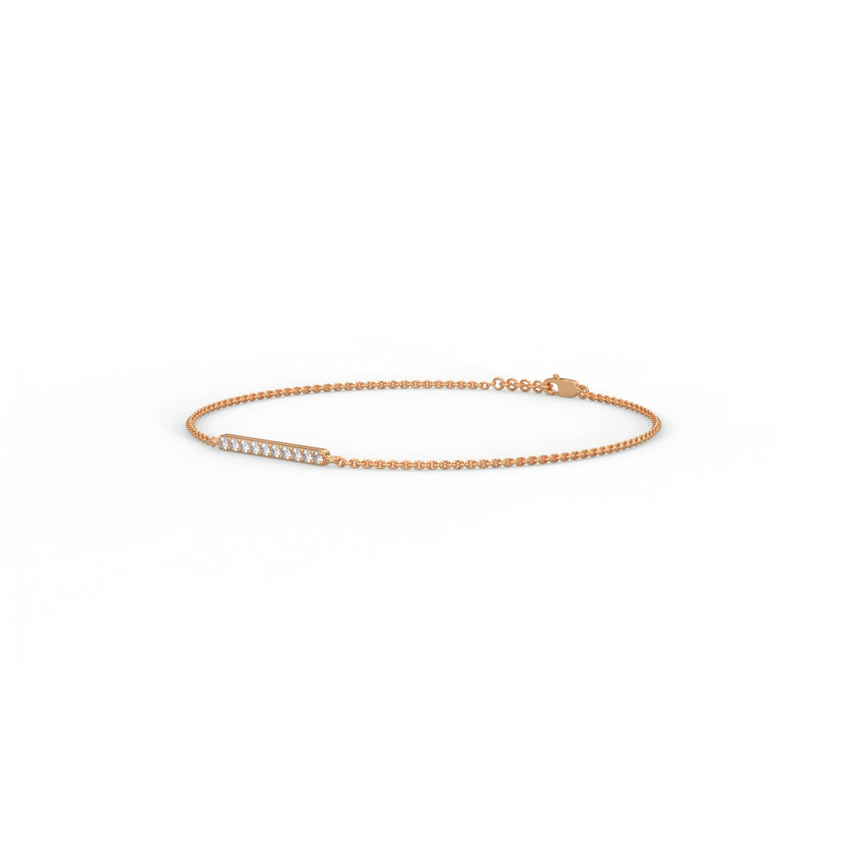 Diamond Bar Station Bracelet, product photo — Jewelix Atelier