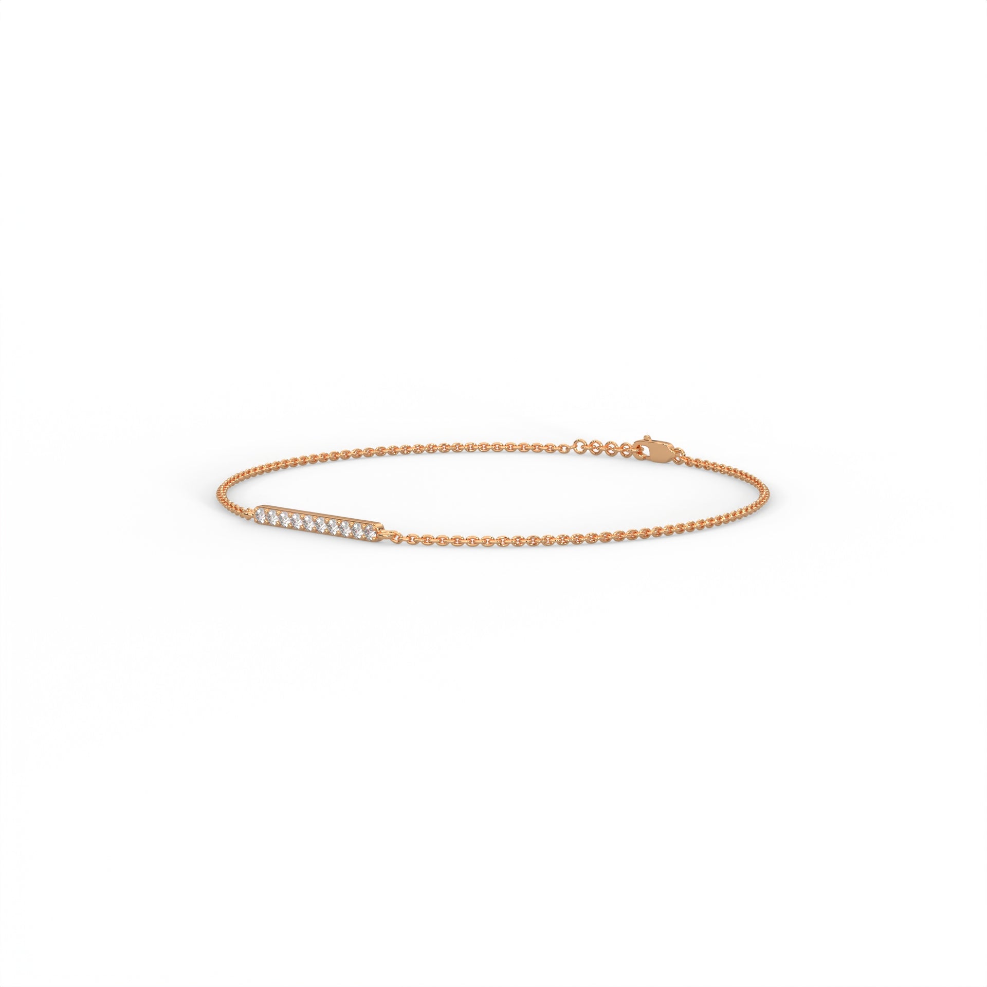Diamond Bar Station Bracelet