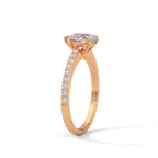 Pear Cut Diamond Pavé Engagement Ring