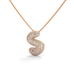 Diamond Initial "S" Pendant Necklace