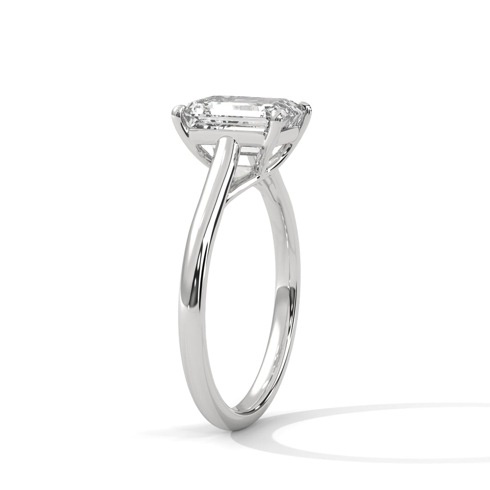 Emerald Cut Solitaire Engagement Ring