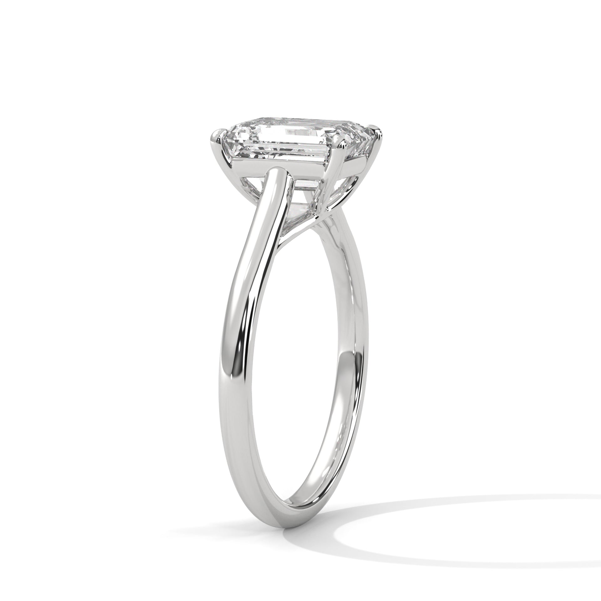 Emerald Cut Solitaire Engagement Ring