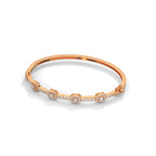 Emerald & Round Diamond Geometric Bracelet