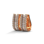 Baguette & Round Diamond Statement Hoop Earrings