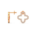 Diamond Clover Stud Earring