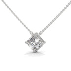 Asscher Solitaire Diamond Pendant