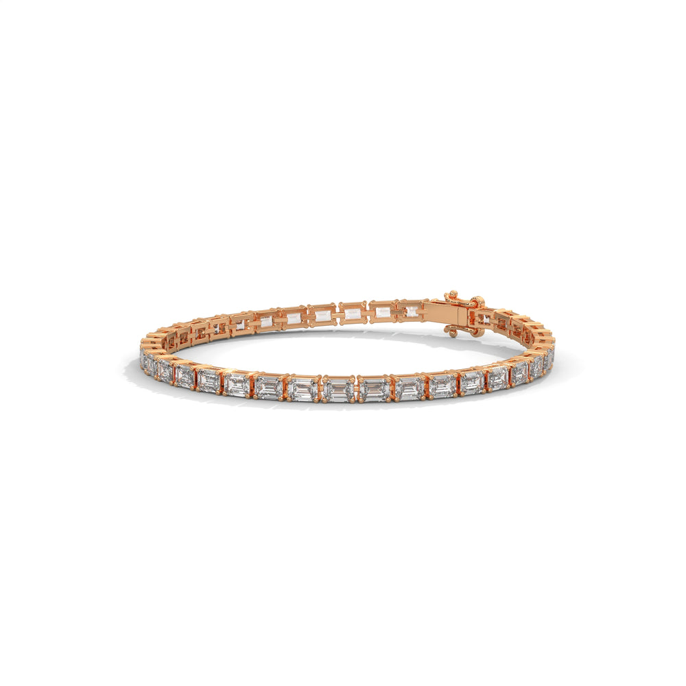 Emerald Cut Diamond Tennis Bracelet