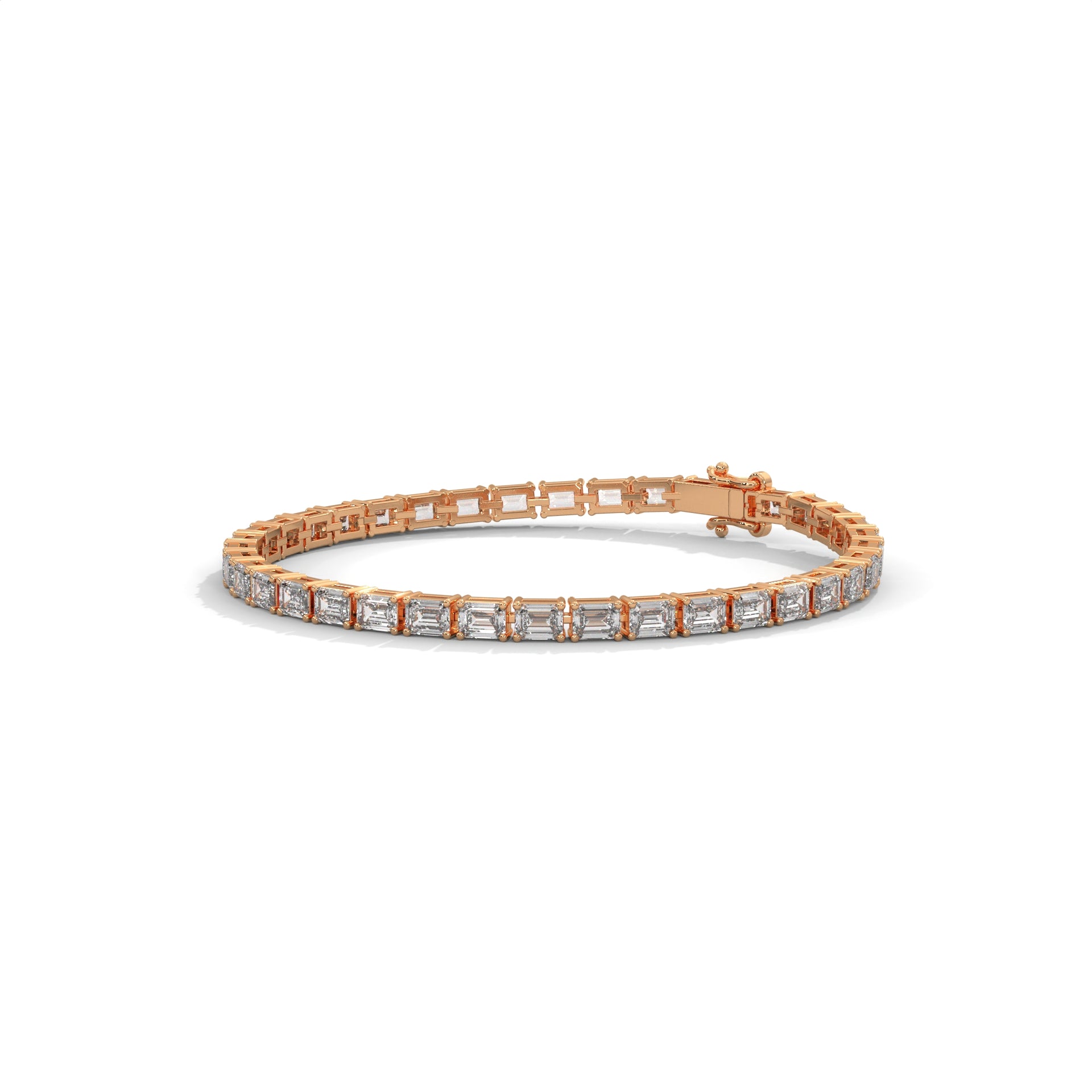 Emerald Cut Diamond Tennis Bracelet