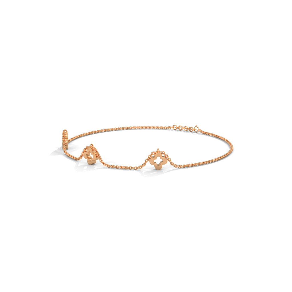 Triple Clover Station Bracelet