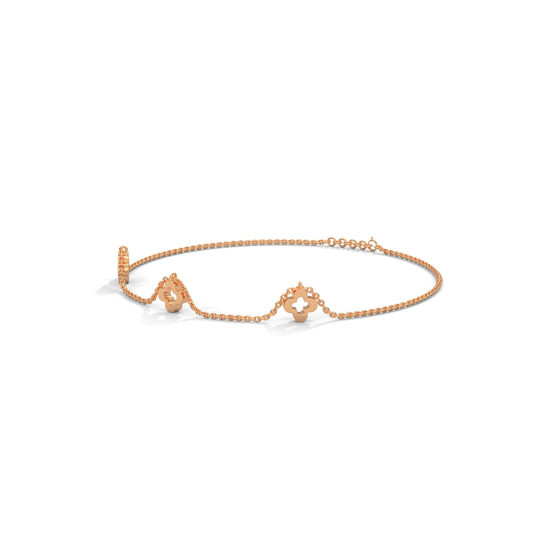 Triple Clover Station Bracelet