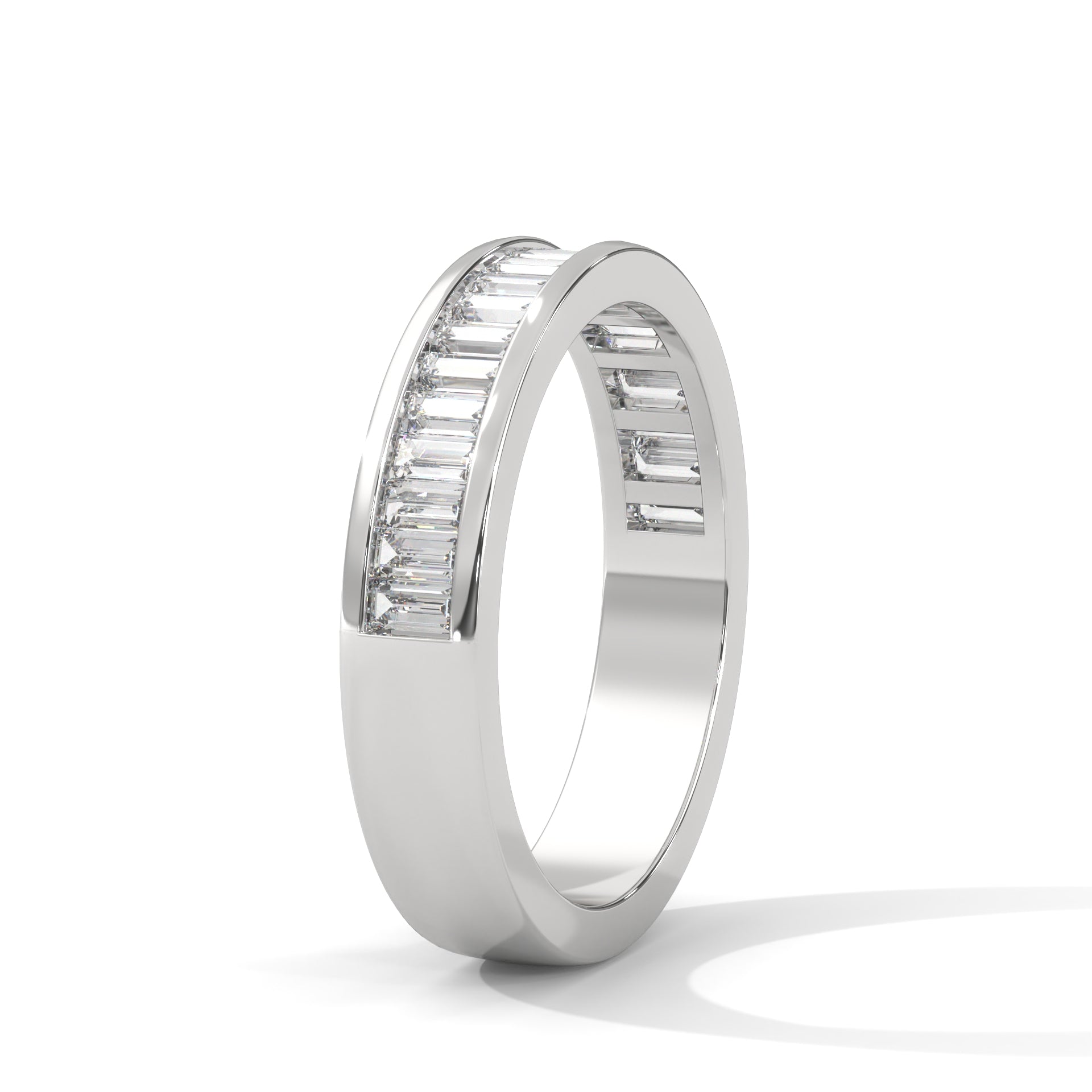 Baguette Cut Diamond Channel Set Band Ring