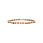 Bezel Diamond Teardrop Bracelet
